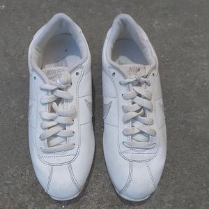 White Nike cheer shoes